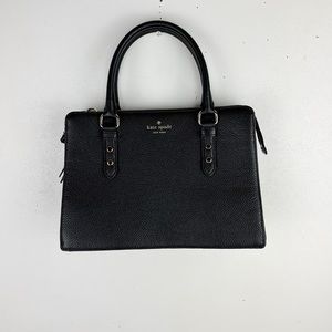 Kate Spade New York Black Leather Shoulder Bag Handbag Purse Small